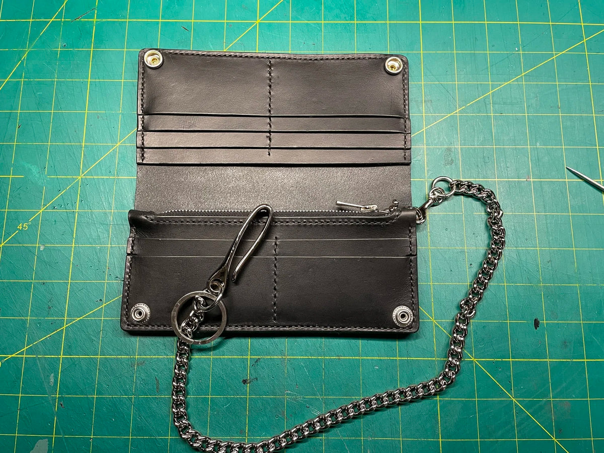 Deluxe Biker Chain Wallet with Japanese Fish Hook