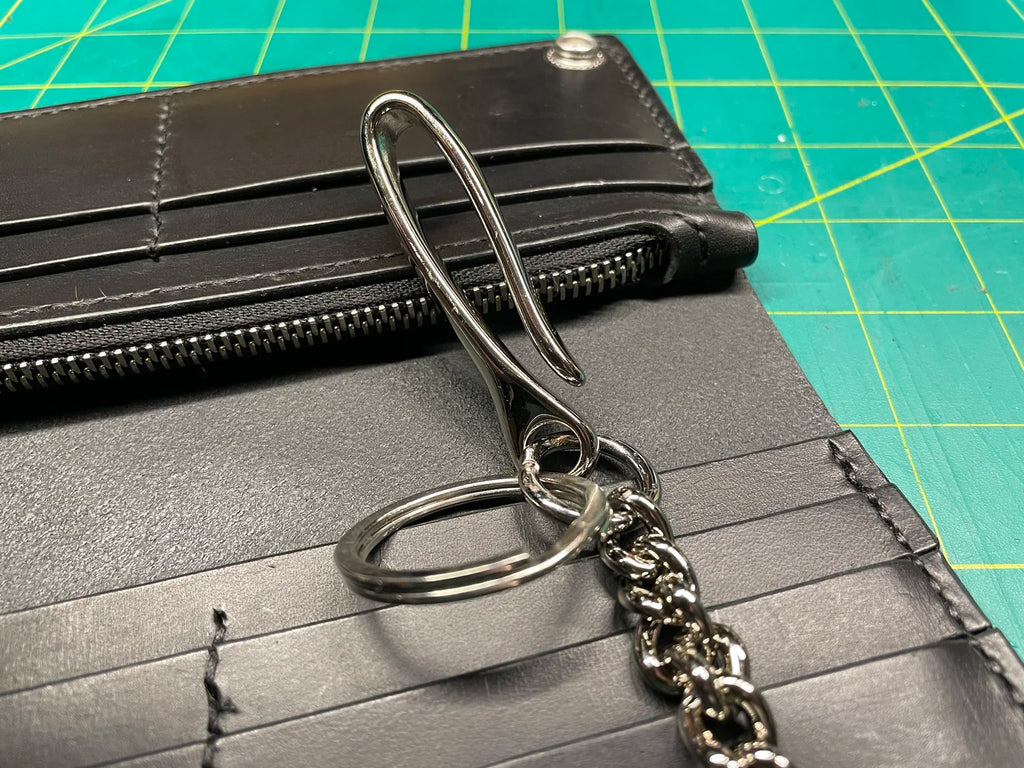 Deluxe Biker Chain Wallet with Japanese Fish Hook