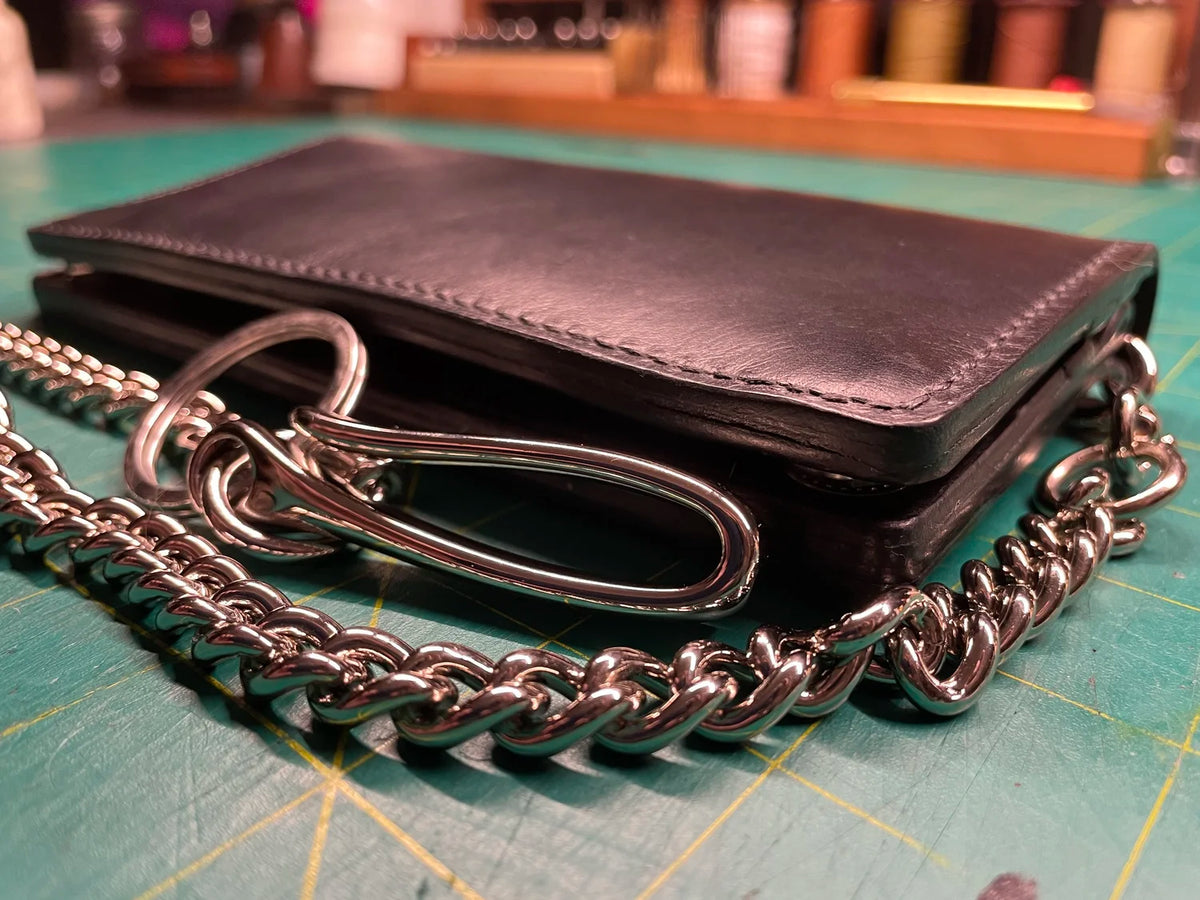 Deluxe Biker Chain Wallet with Japanese Fish Hook